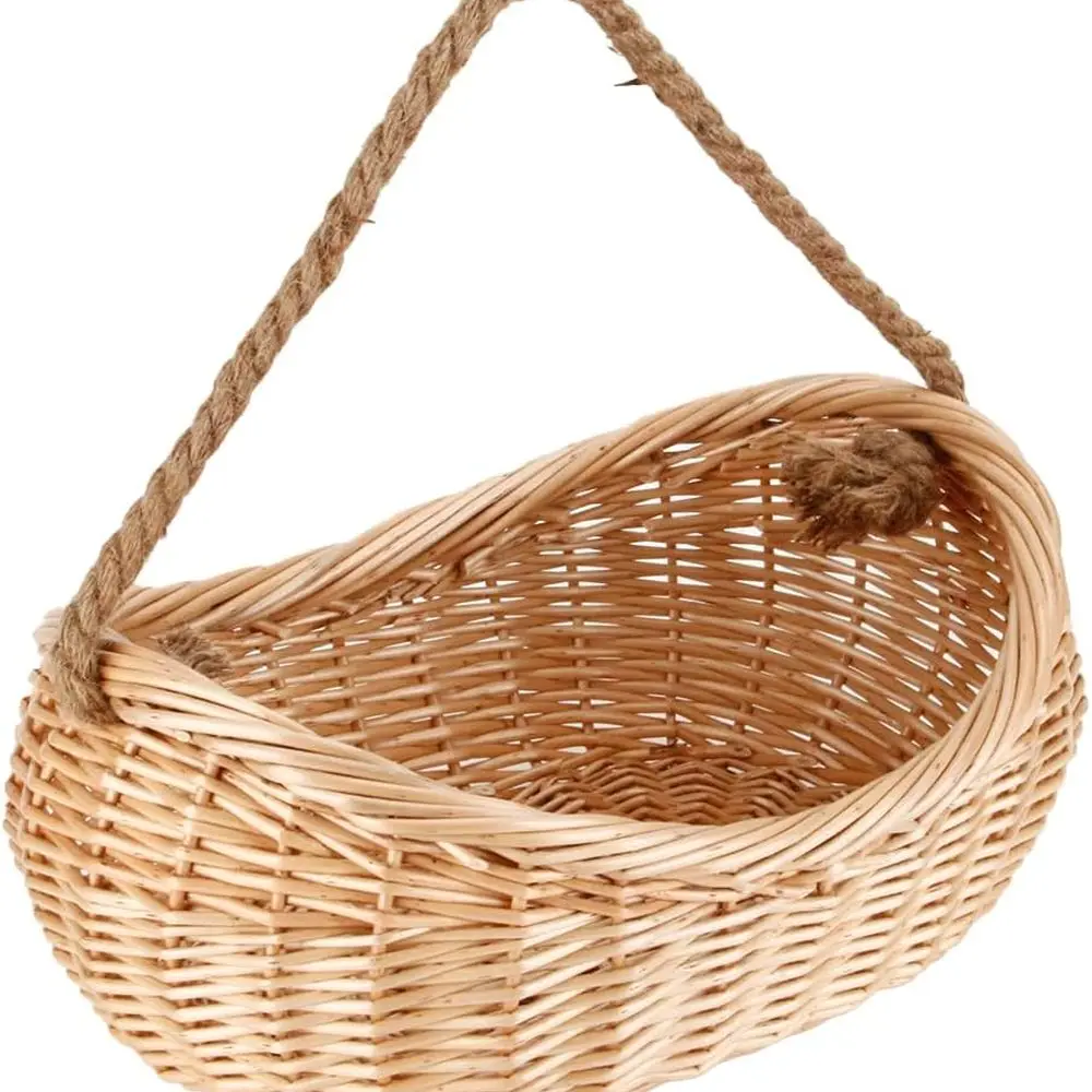 Large Wicker Harvest Basket with Jute Handle - 17x12x5 for Picnics, Gardening, and Storage
Large Wicker Harvest Basket with Jute Handle - 17x12x5 for Picnics, Gardening, and Storage