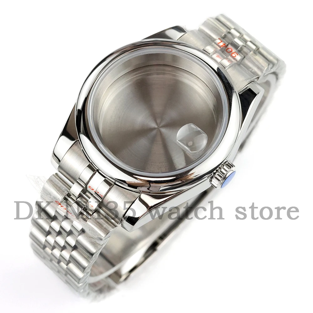 36/39mm Silver Solid 316L Stainless Steel Watch Case And Jubilee Bracelet For Seiko NH35 NH36 Movement 28.5mm Dial Datejust Case
36/39mm Silver Solid 316L Stainless Steel Watch Case And Jubilee Bracelet For Seiko NH35 NH36 Movement 28.5mm Dial Datejust Case