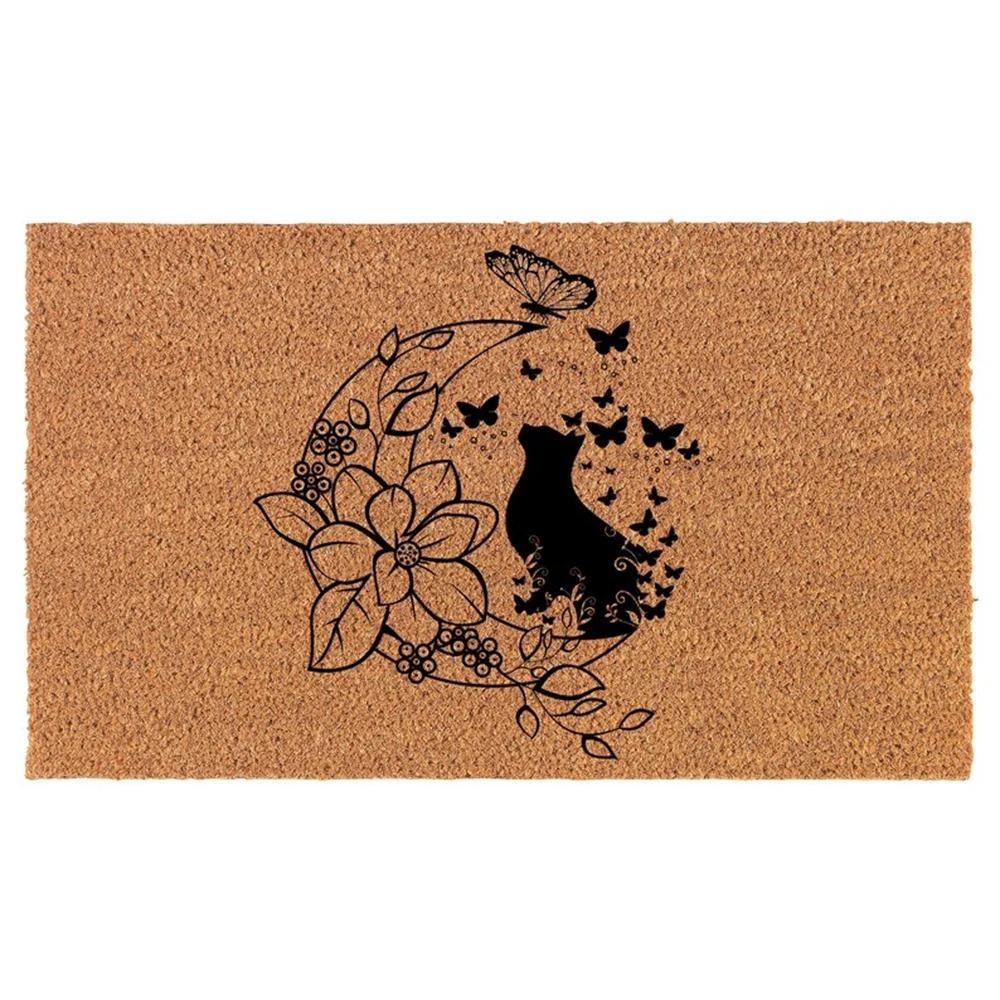 Sleek Black Cat Doormat Custom Carpet Cat Moon Flowers Butterflies Anti Slip Dining Room Contemporary Art Pattern Gift
Sleek Black Cat Doormat Custom Carpet Cat Moon Flowers Butterflies Anti Slip Dining Room Contemporary Art Pattern Gift