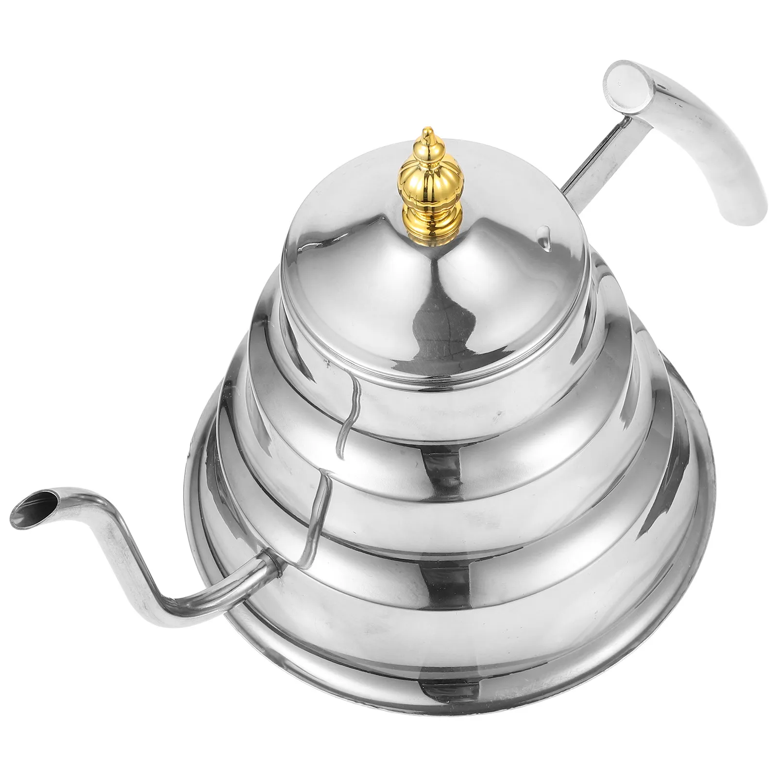 Stainless Steel Teapot with Long Spout Handle Built-in Strainer for Tea Coffee Drip Brewing Sleek Modern Design Home Desktop
Stainless Steel Teapot with Long Spout Handle Built-in Strainer for Tea Coffee Drip Brewing Sleek Modern Design Home Desktop