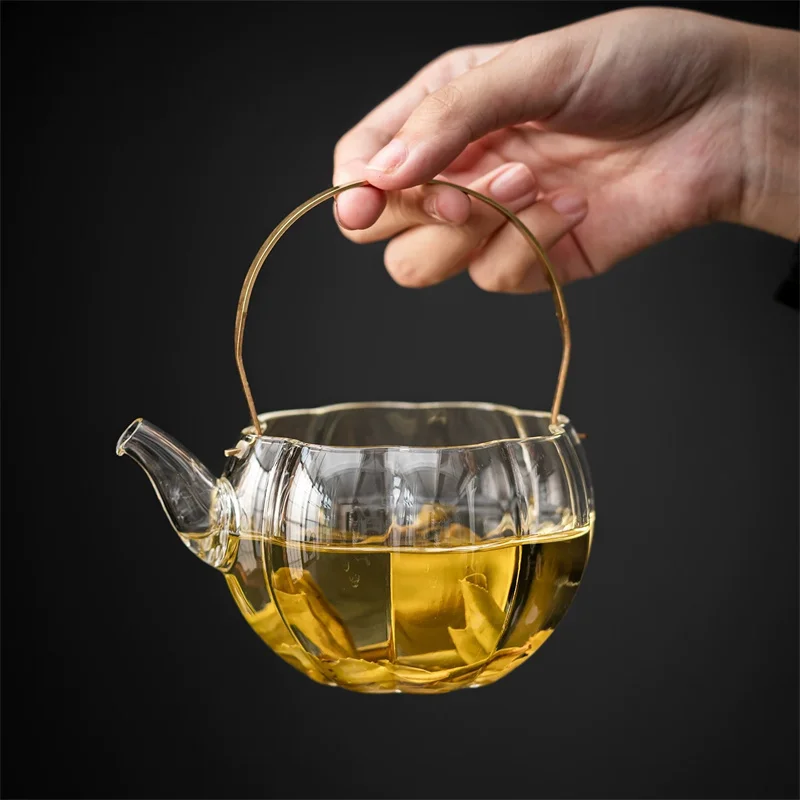 200ml Brewing Fower Green Tea Copper Handle Glass Tea Pot High-Temperature Kettle Filter Glass Teapot Maker
200ml Brewing Fower Green Tea Copper Handle Glass Tea Pot High-Temperature Kettle Filter Glass Teapot Maker