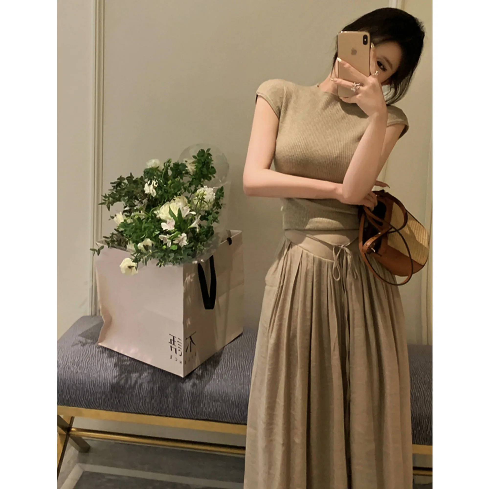 Women's Cotton Line Y2K Vintage Summer Clothing Long Skirts Pants Trousers Wide Leg Pants Korean Style Clothes 2023 Female Brown
Women's Cotton Line Y2K Vintage Summer Clothing Long Skirts Pants Trousers Wide Leg Pants Korean Style Clothes 2023 Female Brown