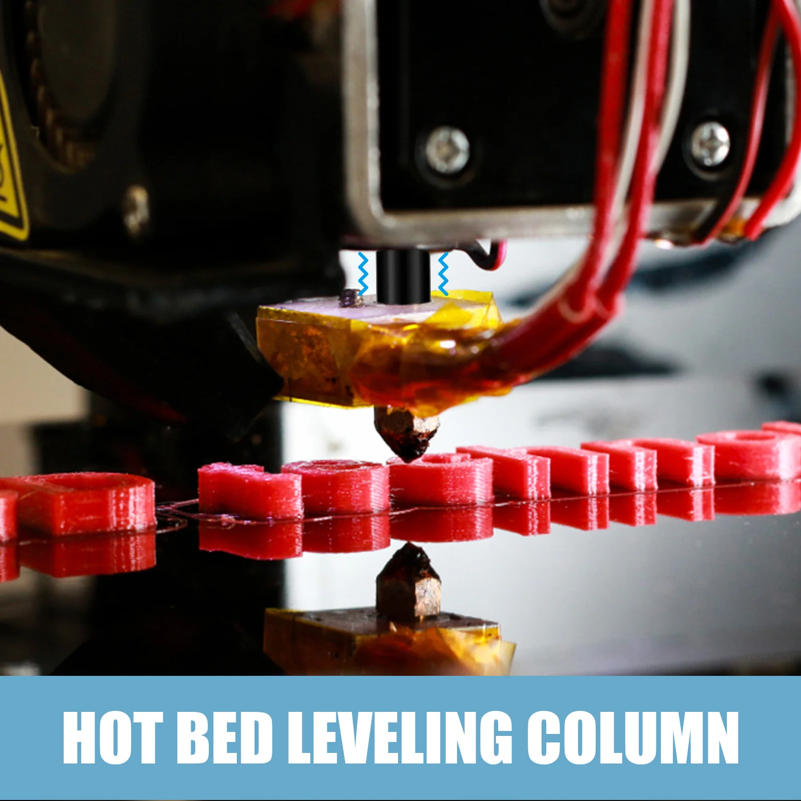 12Pcs 3D Printer Hot Bed Leveling Column Silicone Heat-Resistant Buffer Stable Mounts for Accurate Printing 3D Printer Accessory