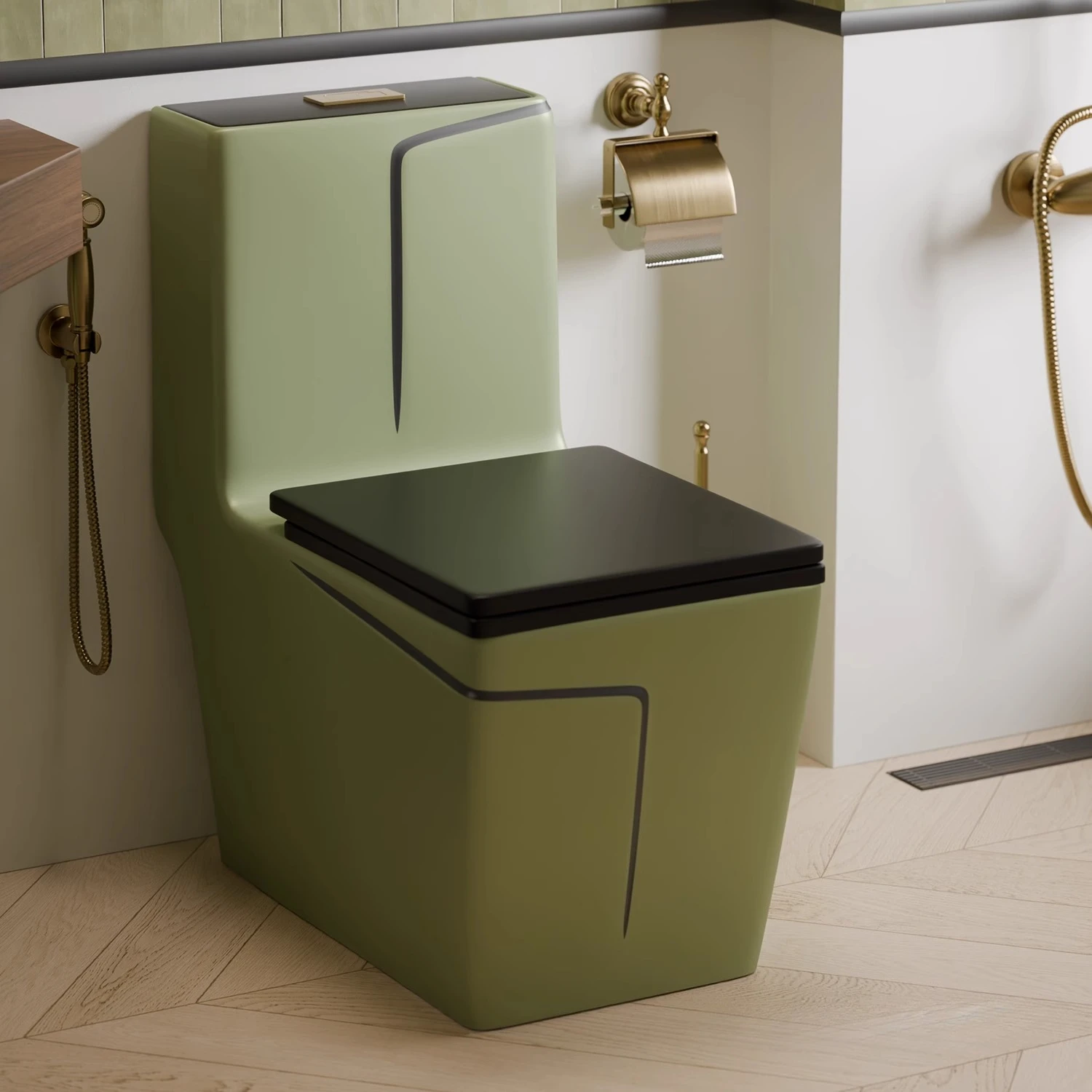 Mengtuo retro green ceramic toilet household bathroom deodorant water-saving siphon new toilet medieval toilet
Mengtuo retro green ceramic toilet household bathroom deodorant water-saving siphon new toilet medieval toilet