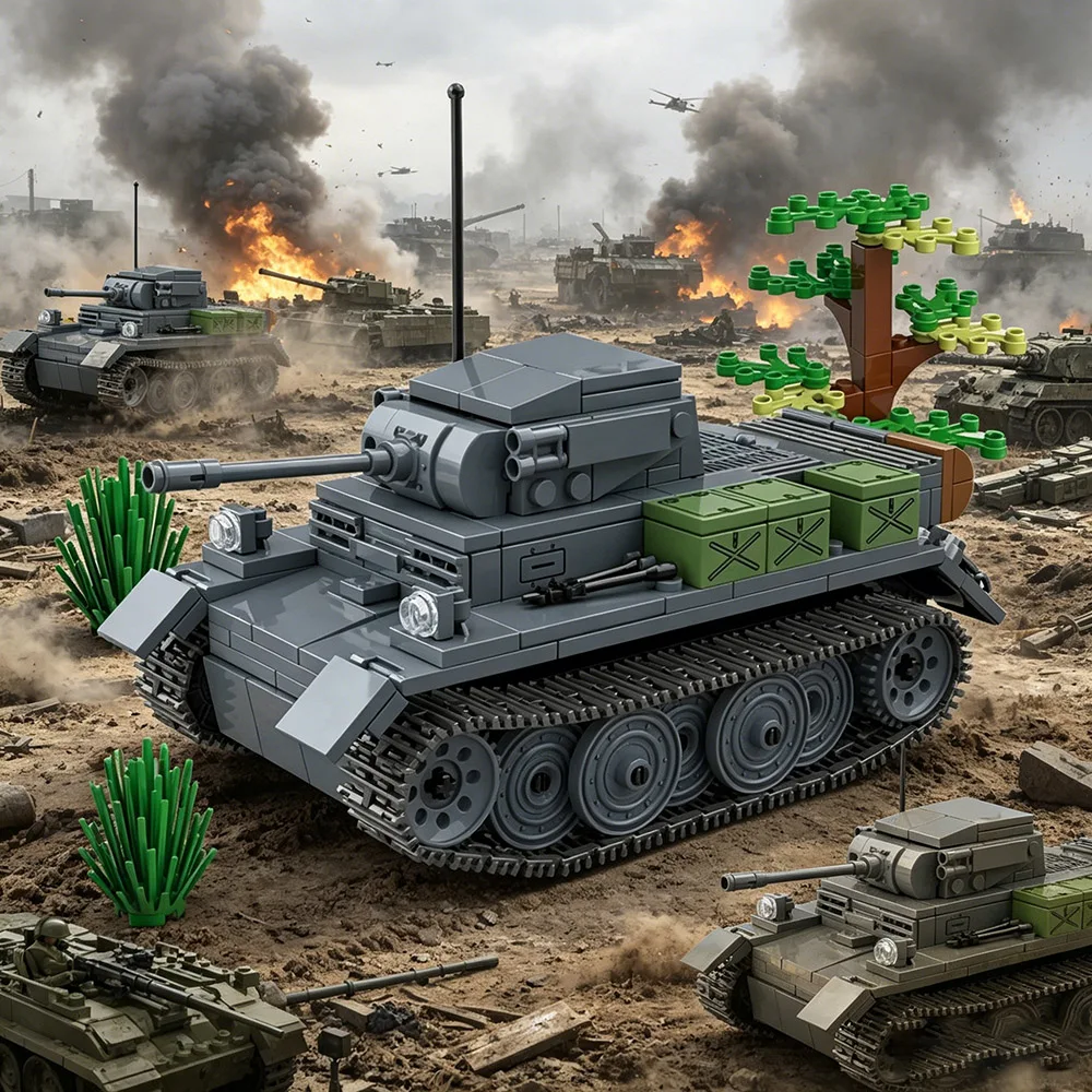 503pcs Military PZ.KPFWNo.2 Type-L Tank Building Blocks Assembly Toy, Collectible Model, Birthday & Holiday Gift for Kids
503pcs Military PZ.KPFWNo.2 Type-L Tank Building Blocks Assembly Toy, Collectible Model, Birthday & Holiday Gift for Kids