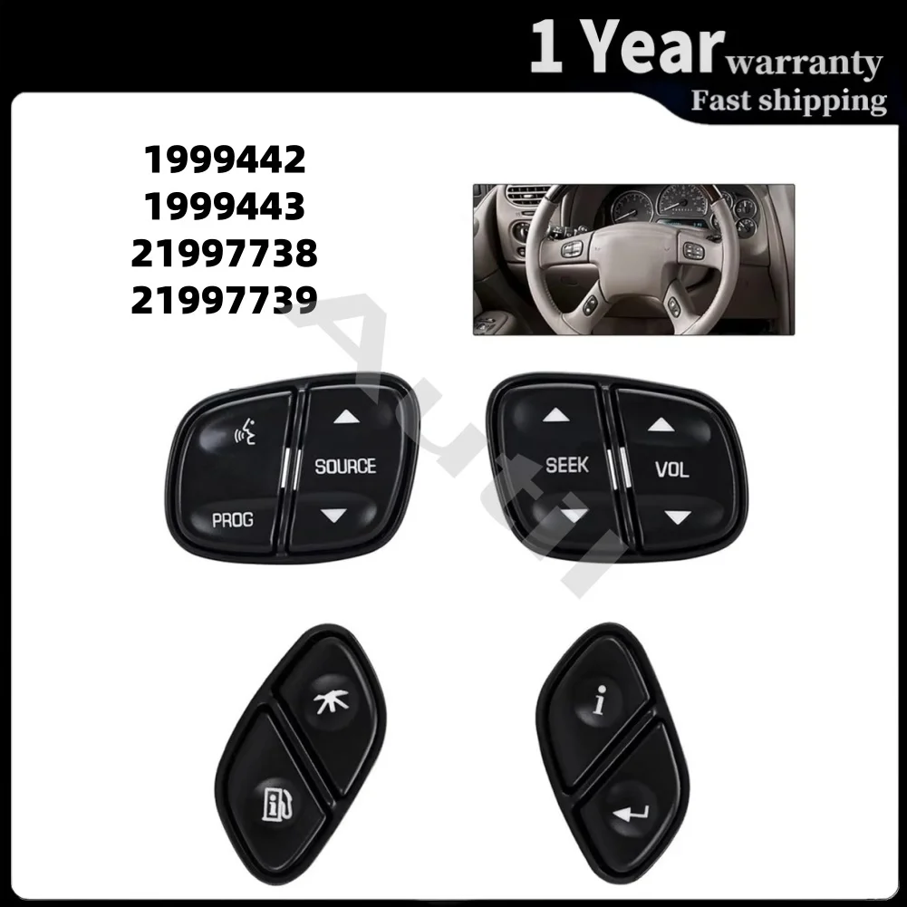 Steering Wheel Radio Volume Control Switch 1999442 1999443 21997738 for Hummer Buick Rainier Chevrolet Tahoe GMC Yukon 2003-2006
Steering Wheel Radio Volume Control Switch 1999442 1999443 21997738 for Hummer Buick Rainier Chevrolet Tahoe GMC Yukon 2003-2006