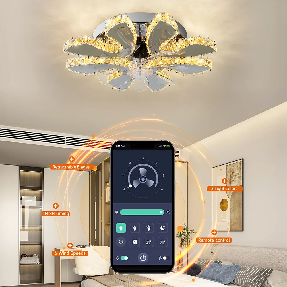 LED Ceiling Fan Lamp Chandelier Retractable Blades Pendant Fan Light Modern Decor Lustre Fixture Living Dining Room Chandelier
LED Ceiling Fan Lamp Chandelier Retractable Blades Pendant Fan Light Modern Decor Lustre Fixture Living Dining Room Chandelier