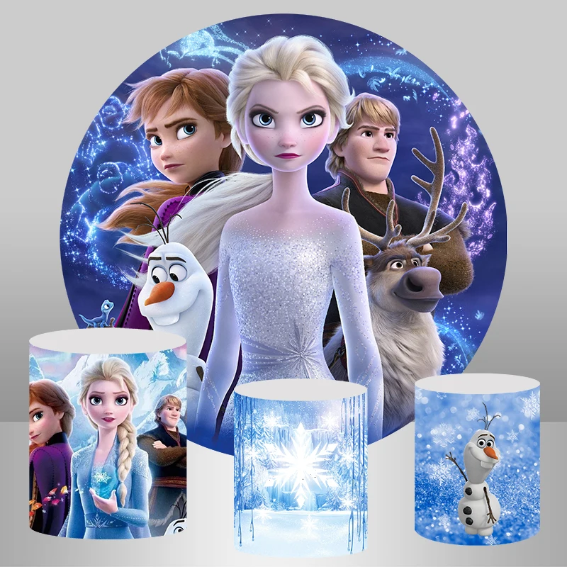 Princess Elsa Anna Circle Round Backdrop for Girls Birthday Party Decoration Frozen Winter Ice Snowflakes Photography Background
Princess Elsa Anna Circle Round Backdrop for Girls Birthday Party Decoration Frozen Winter Ice Snowflakes Photography Background