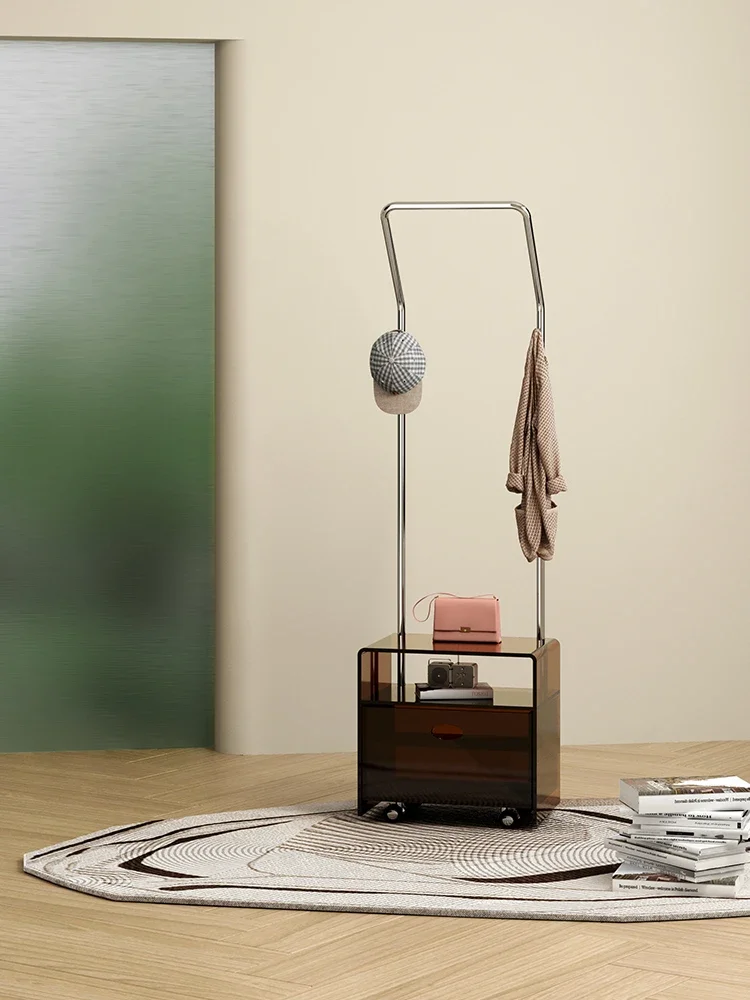 Modern Caisecai acrylic bedside table, floor-to-ceiling coat rack, movable and multi-functional Nordic ins, storage
Modern Caisecai acrylic bedside table, floor-to-ceiling coat rack, movable and multi-functional Nordic ins, storage