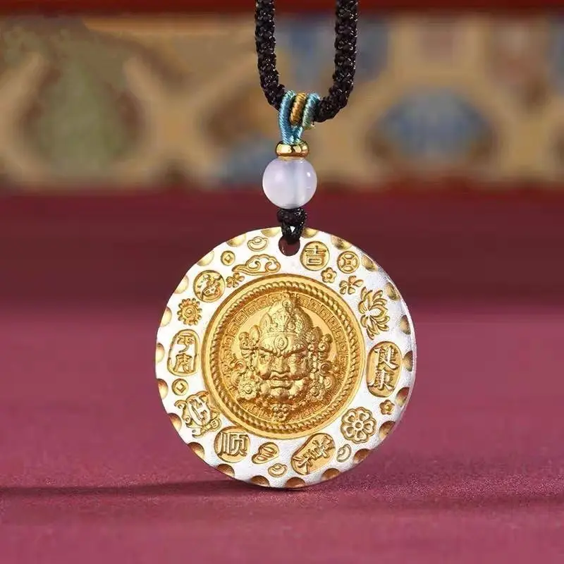 Позолоченное серебряное ожерелье «Бог богатства» для мужчин и женщин, подвеска в национальном стиле, древний стиль
Позолоченное серебряное ожерелье «Бог богатства» для мужчин и женщин, подвеска в национальном стиле, древний стиль