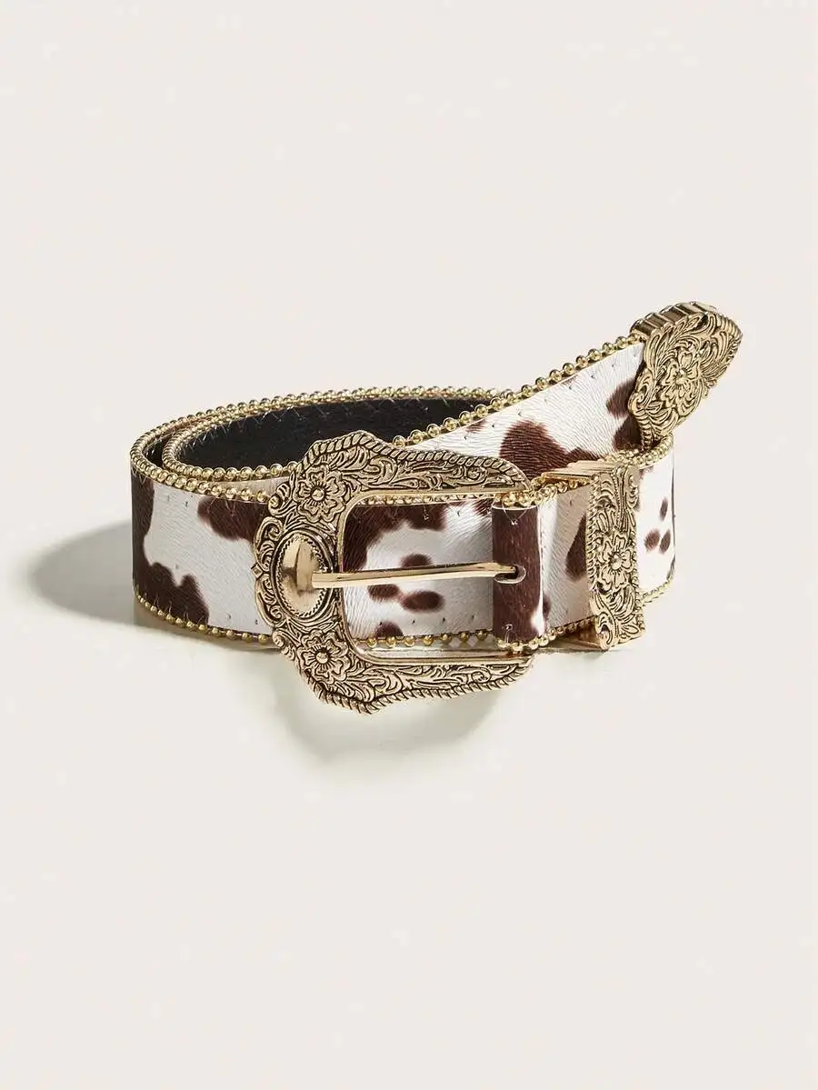 1pc Women's Heavy Beaded Milk Texture Western-Style Belt, Suitable For Cowgirl Fall, Autumn, Halloween
1pc Women's Heavy Beaded Milk Texture Western-Style Belt, Suitable For Cowgirl Fall, Autumn, Halloween