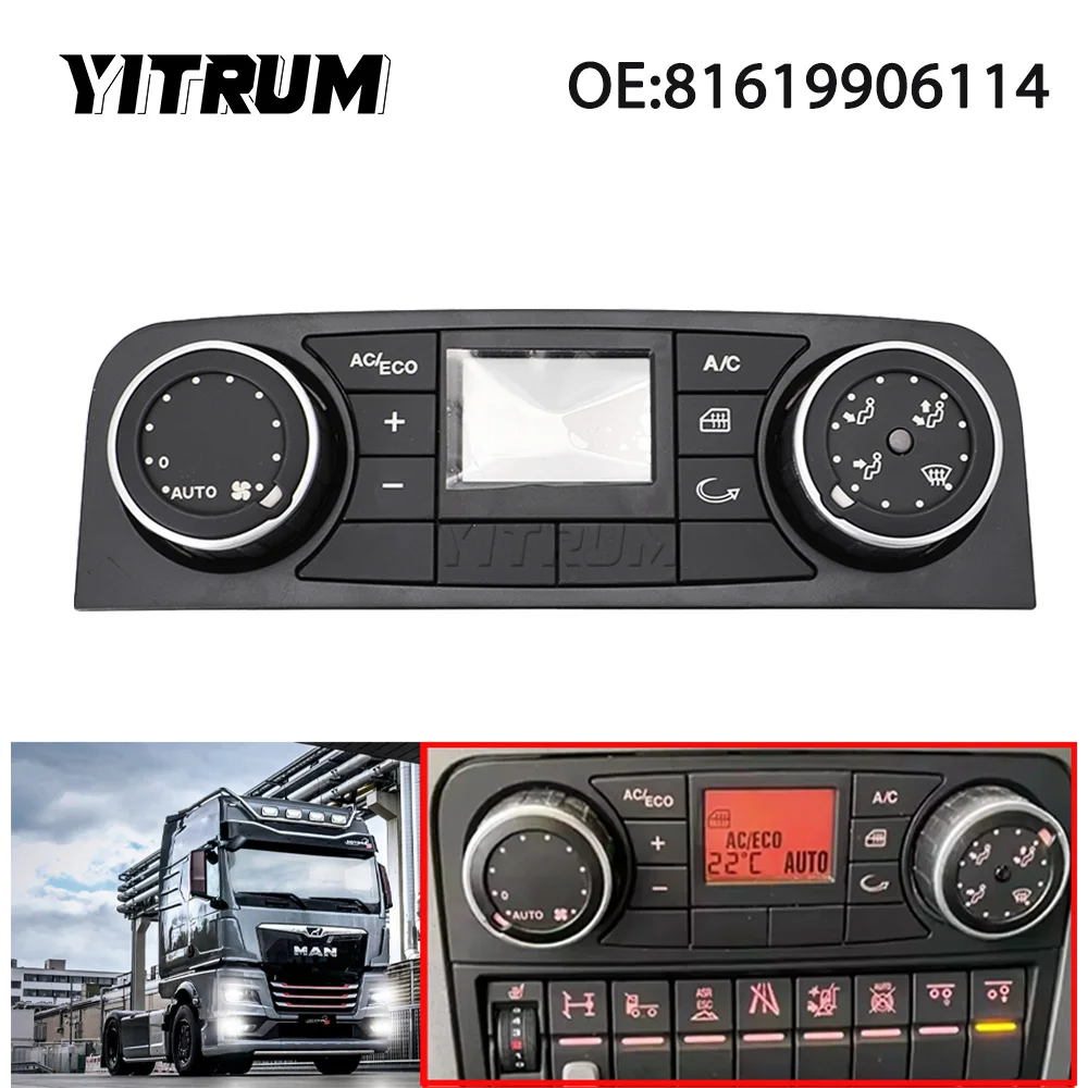 YITRUM Truck Heater Climate Control Switch 24V For MAN TGS, TGX, TGL,TGM 81619906104 81619906126 81619906078 81619906096
YITRUM Truck Heater Climate Control Switch 24V For MAN TGS, TGX, TGL,TGM 81619906104 81619906126 81619906078 81619906096