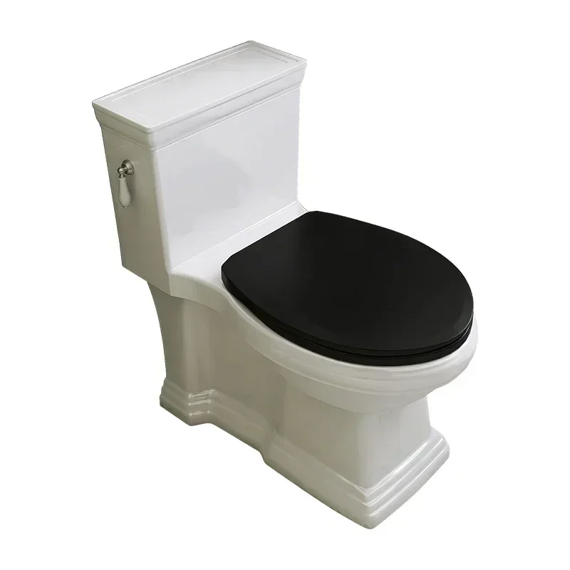 French retro toilet European bathroom solid wood cover siphon ceramic American toilet
French retro toilet European bathroom solid wood cover siphon ceramic American toilet