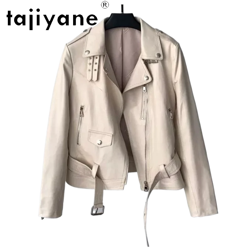 TAJIYANE Genuine Leather Jacket Woman Lapel Short Sheepskin Motorcycle Leather Coat Jackets for Woman Clothing Slim-fit Дубленка
TAJIYANE Genuine Leather Jacket Woman Lapel Short Sheepskin Motorcycle Leather Coat Jackets for Woman Clothing Slim-fit Дубленка