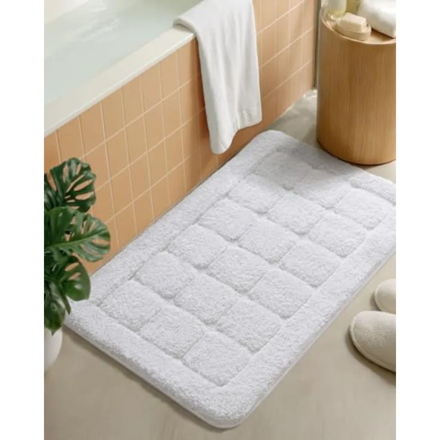 White Checkered Bath Mat 17x30, Fluffy Absorbent Microfiber Non-Slip Bathroom Rug, Soft Plush Shower Mat for Tub, Shower Machin
White Checkered Bath Mat 17x30, Fluffy Absorbent Microfiber Non-Slip Bathroom Rug, Soft Plush Shower Mat for Tub, Shower Machin