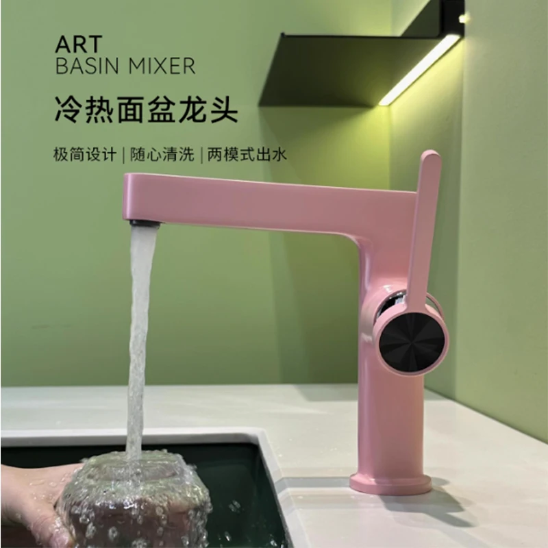 Pink Single Hole Sink Faucet Long Handle Faucet Bathroom Hot and Cold Mixed Faucet Bathroom Vanity Faucet
Pink Single Hole Sink Faucet Long Handle Faucet Bathroom Hot and Cold Mixed Faucet Bathroom Vanity Faucet