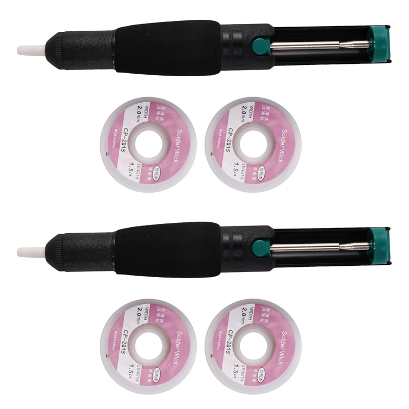 2X Solder Wick & Desoldering Pump Solder Sucker & Desoldering Wick 4Pcs Solder Braid (2Mm Width, 1.5M Length)
2X Solder Wick & Desoldering Pump Solder Sucker & Desoldering Wick 4Pcs Solder Braid (2Mm Width, 1.5M Length)