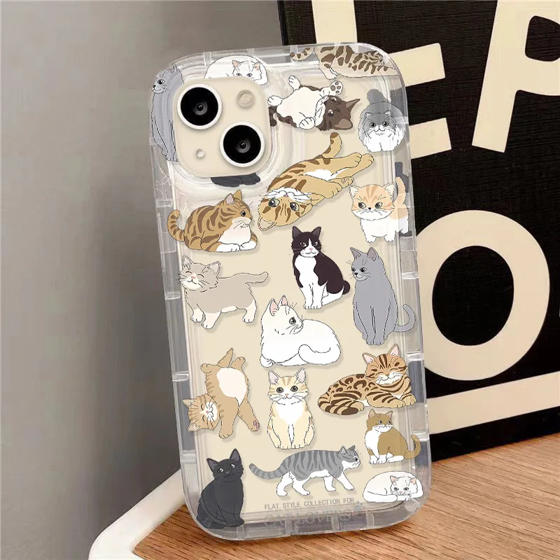 Cute Cat Phone Cases For iPhone 16 Case iPhone 15 12 13 14 11 Pro Max XR X Xs Max 6 7 8 Plus SE 2020 2022 Soft TPU Back Cover
Cute Cat Phone Cases For iPhone 16 Case iPhone 15 12 13 14 11 Pro Max XR X Xs Max 6 7 8 Plus SE 2020 2022 Soft TPU Back Cover