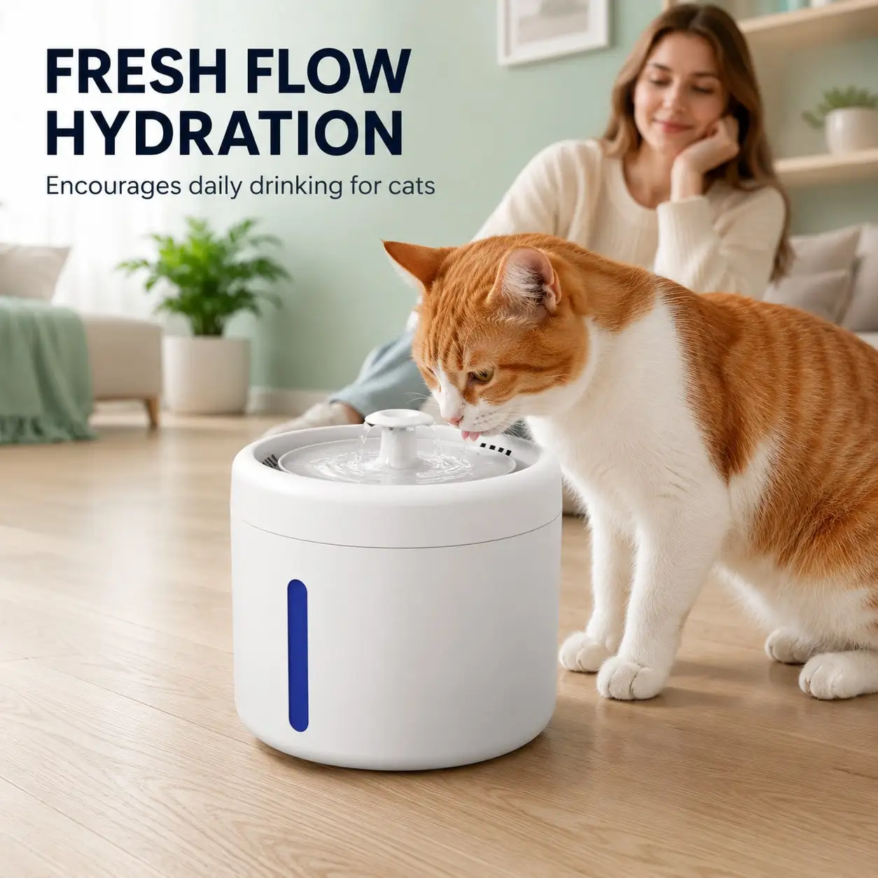 Silent Household Pet Water Fountain, 2L Large Capacity Integrated Smart Circulating Filter Water Dispenser For Cats
Silent Household Pet Water Fountain, 2L Large Capacity Integrated Smart Circulating Filter Water Dispenser For Cats