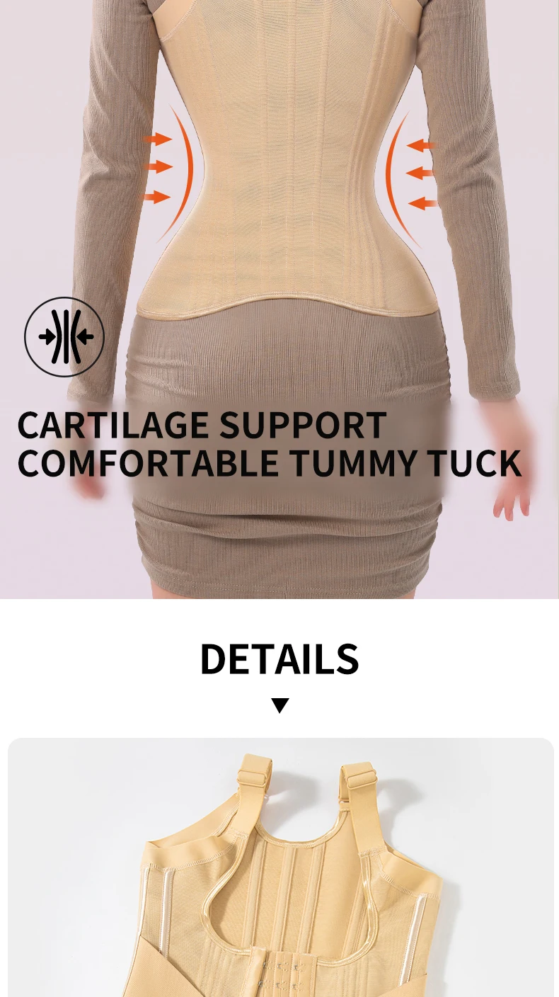 MiiOW Faja Corsé Moldeadora en Forma de U para Mujer, con Varillas de Acero, para Abdomen y Espalda, Estilo Top sin Mangas MiiOW Faja Corsé Moldeadora en Forma de U para Mujer, con Varillas de Acero, para Abdomen y Espalda, Estilo Top sin Mangas