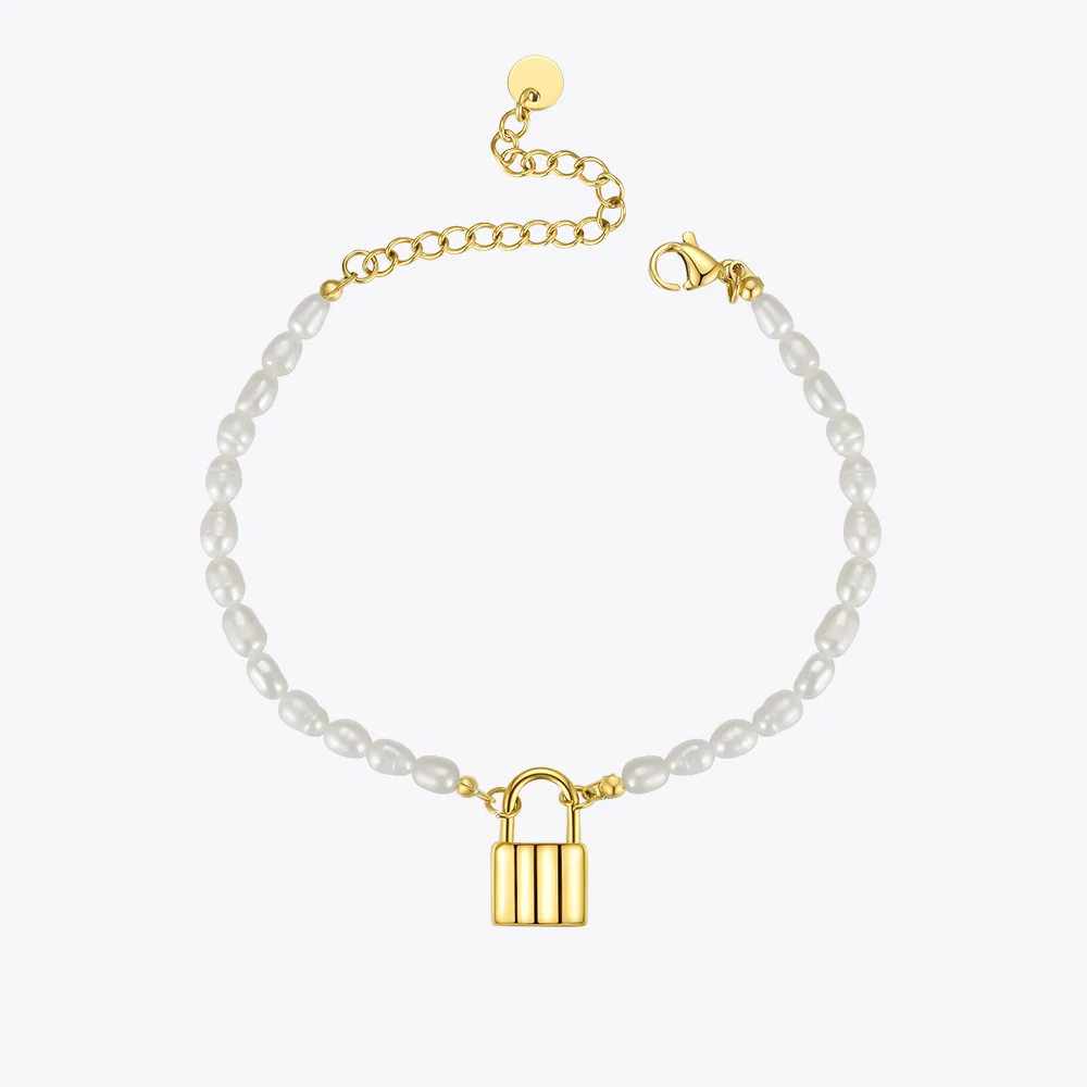 ENFASHION Natural Pearl Bracelet With Lock Gold Color Classic Bracelets Fashion Jewelry Stainless Steel Party Pulseras B202210
ENFASHION Natural Pearl Bracelet With Lock Gold Color Classic Bracelets Fashion Jewelry Stainless Steel Party Pulseras B202210