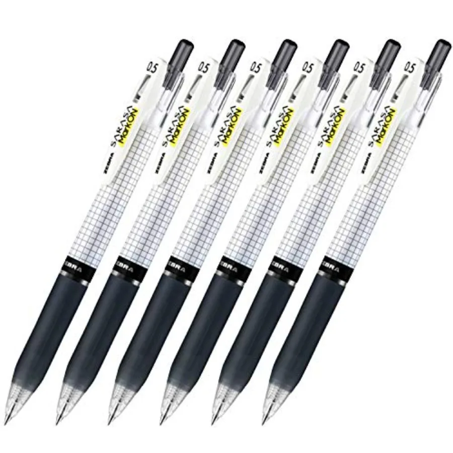 Zebra sarasa Mark on Gel ink 0.5mm ballpoint pens ink color Black pack of 6
Zebra sarasa Mark on Gel ink 0.5mm ballpoint pens ink color Black pack of 6