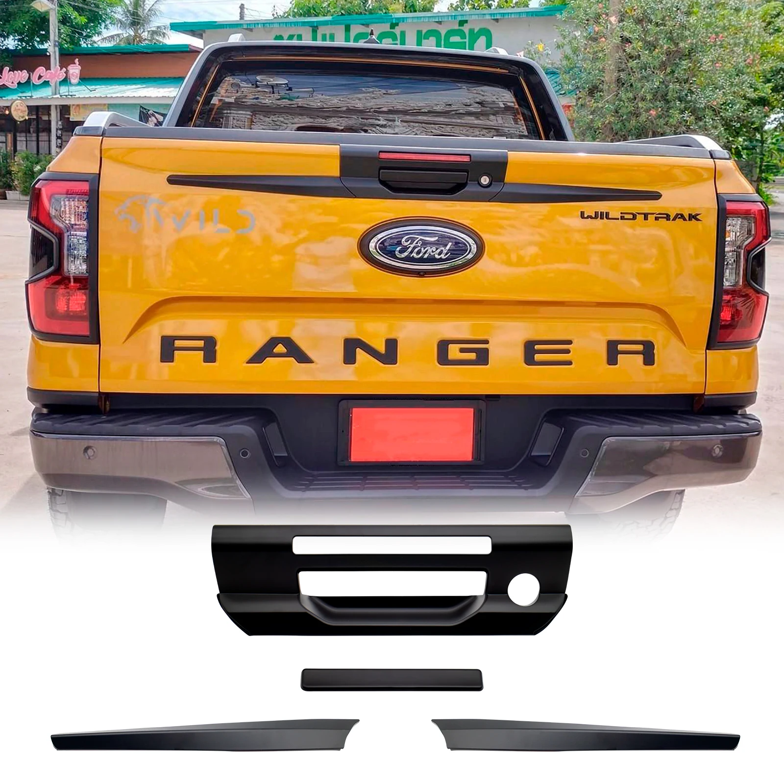 Tailgate Handle Cover Trim Guard for Ford Ranger 2023 2024 WILDTRAK Door Handle Cover with Key Hole Decorative Car Accessories
Tailgate Handle Cover Trim Guard for Ford Ranger 2023 2024 WILDTRAK Door Handle Cover with Key Hole Decorative Car Accessories