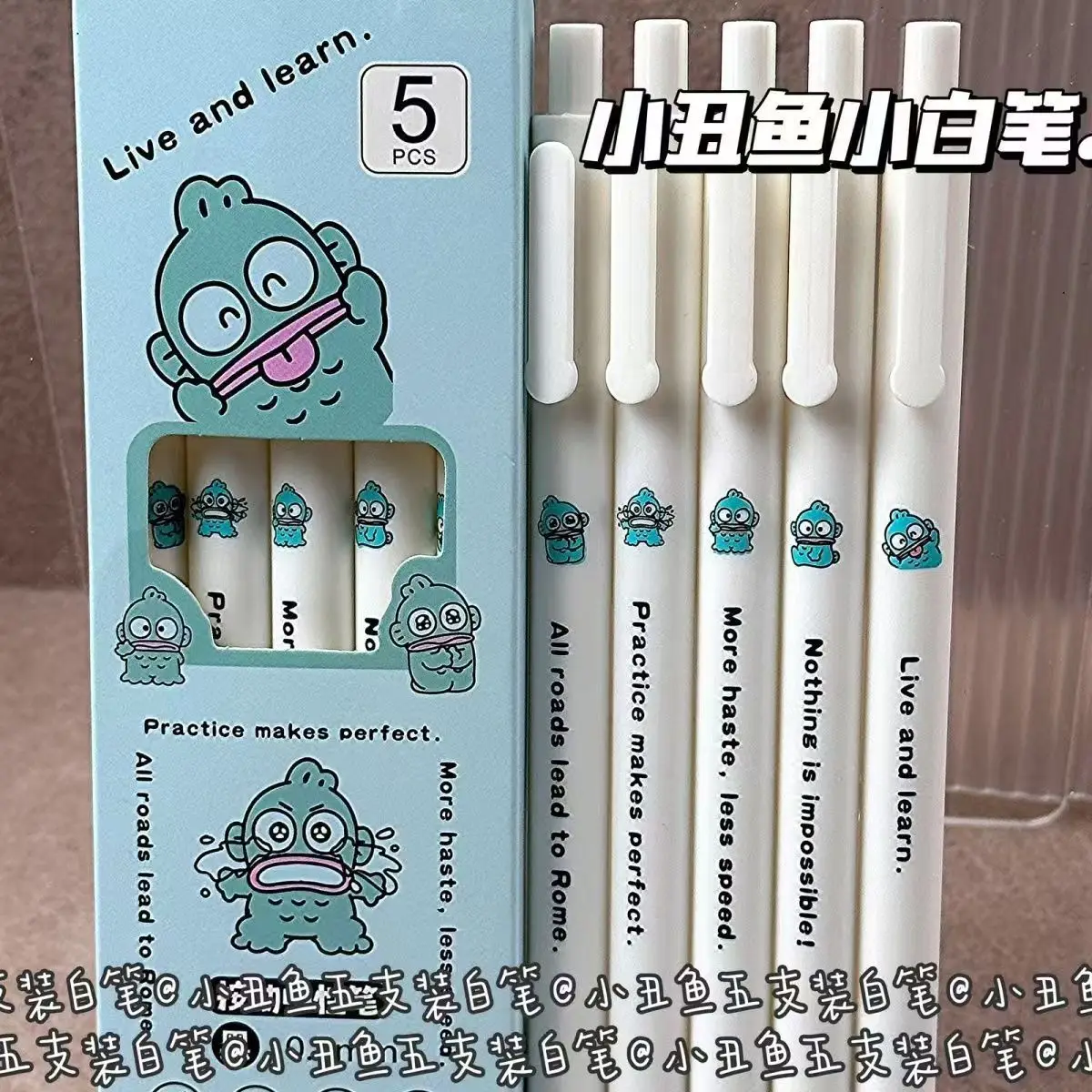 5Pcs Kawaii Hangyodon Erasable Gel Pen 0.5mm Ballpoint Pens Writing Pen Cute Cartoon Stationery School Office Writing Supplies
5Pcs Kawaii Hangyodon Erasable Gel Pen 0.5mm Ballpoint Pens Writing Pen Cute Cartoon Stationery School Office Writing Supplies