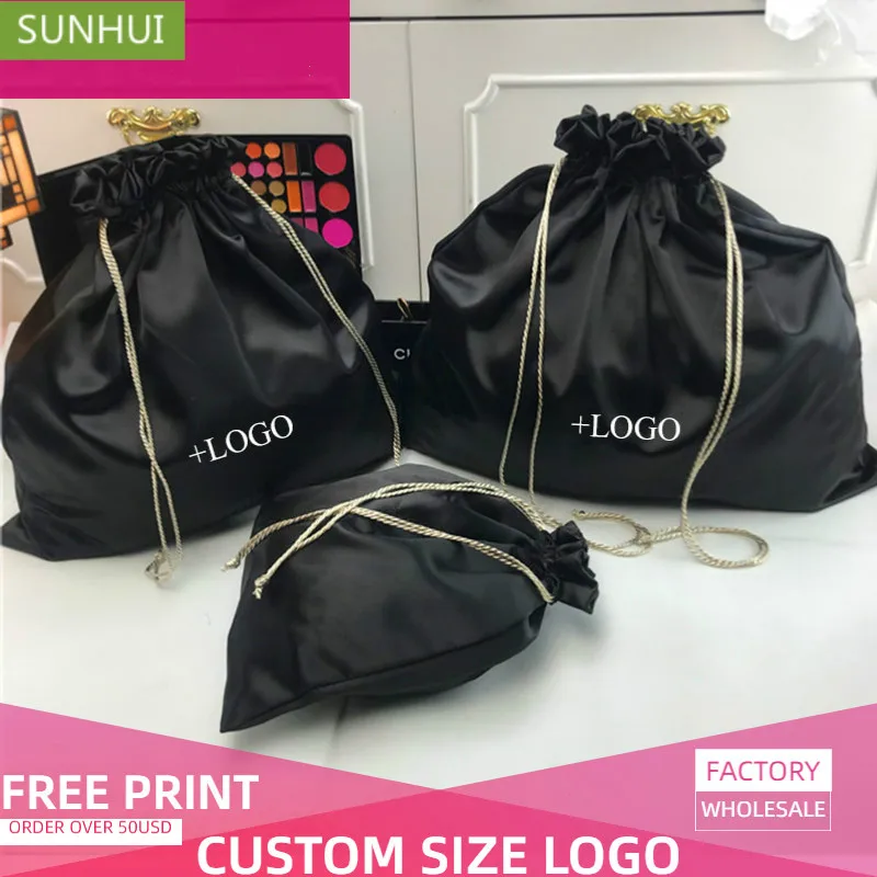 20p/lot Luxury Silk Satin Jewelry Bag Makeup/Gift/Wedding/Storage/Dust/Shoe/Wigs Packaging Bags Custom Logo Print
20p/lot Luxury Silk Satin Jewelry Bag Makeup/Gift/Wedding/Storage/Dust/Shoe/Wigs Packaging Bags Custom Logo Print