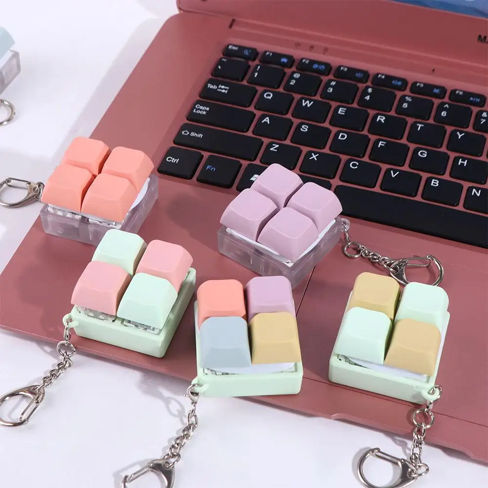 Novelty 4-button Keyboard Keychain Shaft Tester Square Keyboard Caps Toy Sensory Calming Mechanical Keyboard Key Ring Fidget
Novelty 4-button Keyboard Keychain Shaft Tester Square Keyboard Caps Toy Sensory Calming Mechanical Keyboard Key Ring Fidget