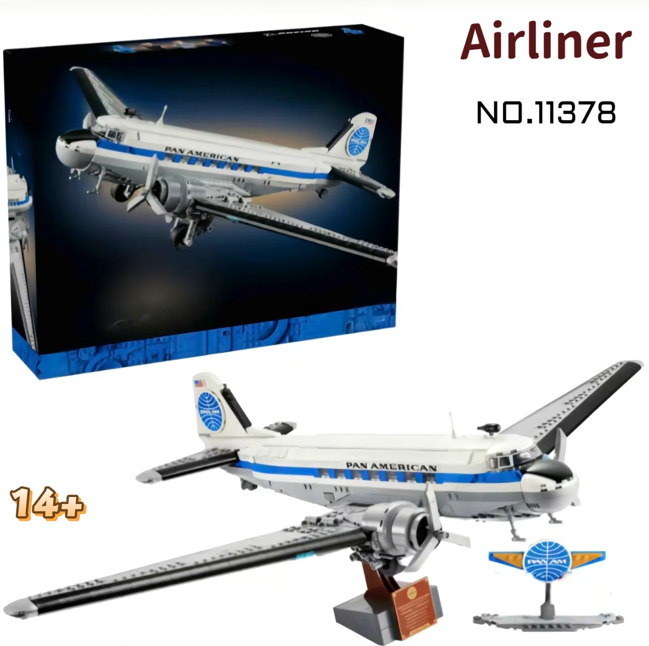 2026 Popular 1903pcs Aviation Nostalgic Airplane Model 11378 Douglas DC-3 Pan Am Airliner Building Blocks Toy For Birthday Gift
2026 Popular 1903pcs Aviation Nostalgic Airplane Model 11378 Douglas DC-3 Pan Am Airliner Building Blocks Toy For Birthday Gift