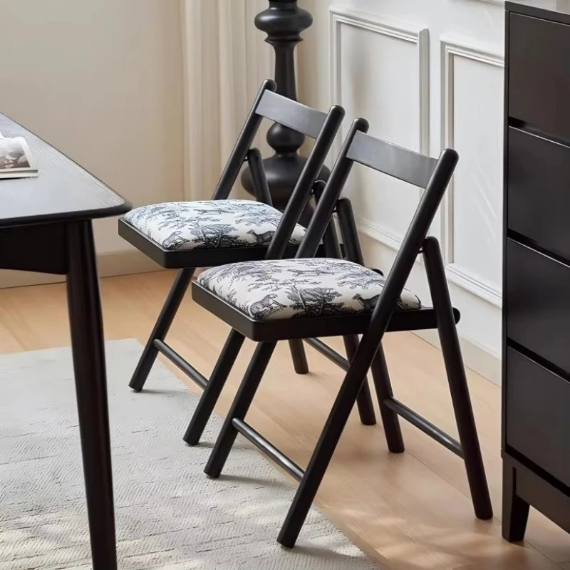 Solid wood folding chair with backrest for household dining table and coffee table Comfortable upholstered seat
Solid wood folding chair with backrest for household dining table and coffee table Comfortable upholstered seat