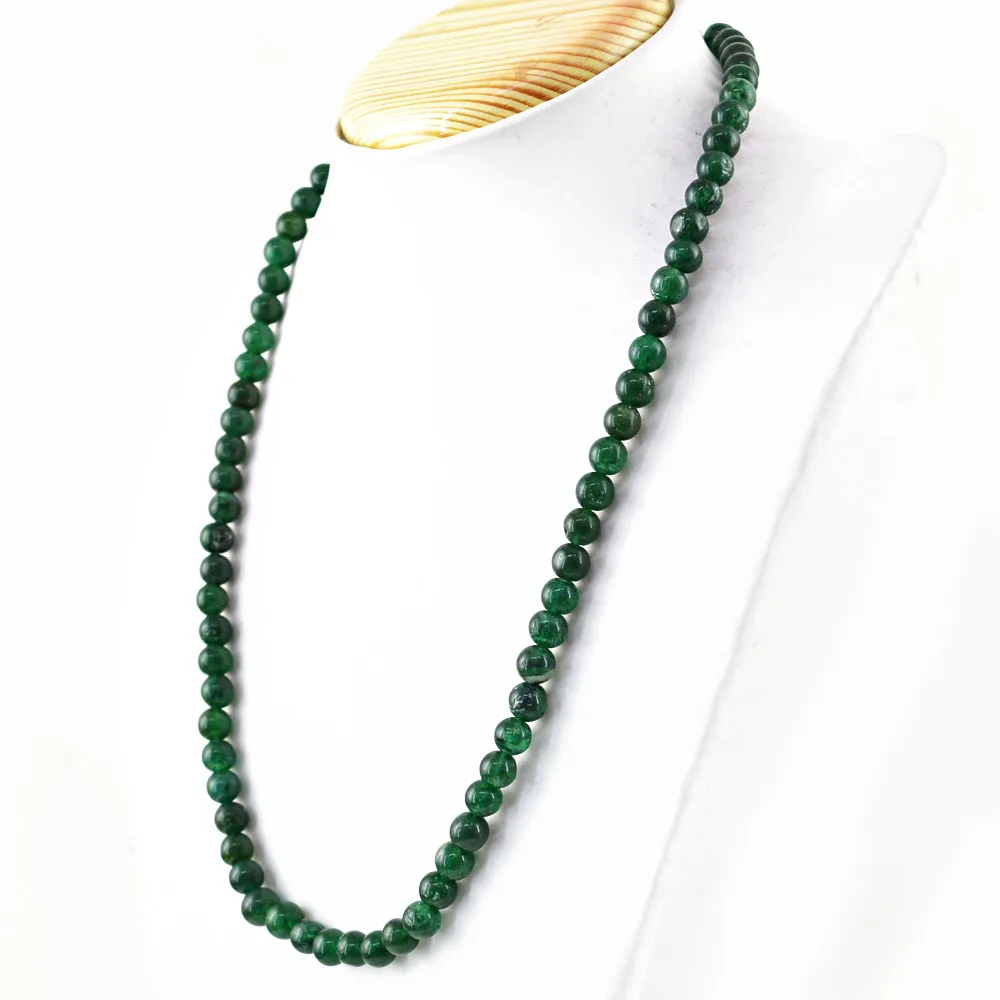 AAA Natural Untreated Green Jade Round Shape Beads Single Strand Necklace
AAA Natural Untreated Green Jade Round Shape Beads Single Strand Necklace