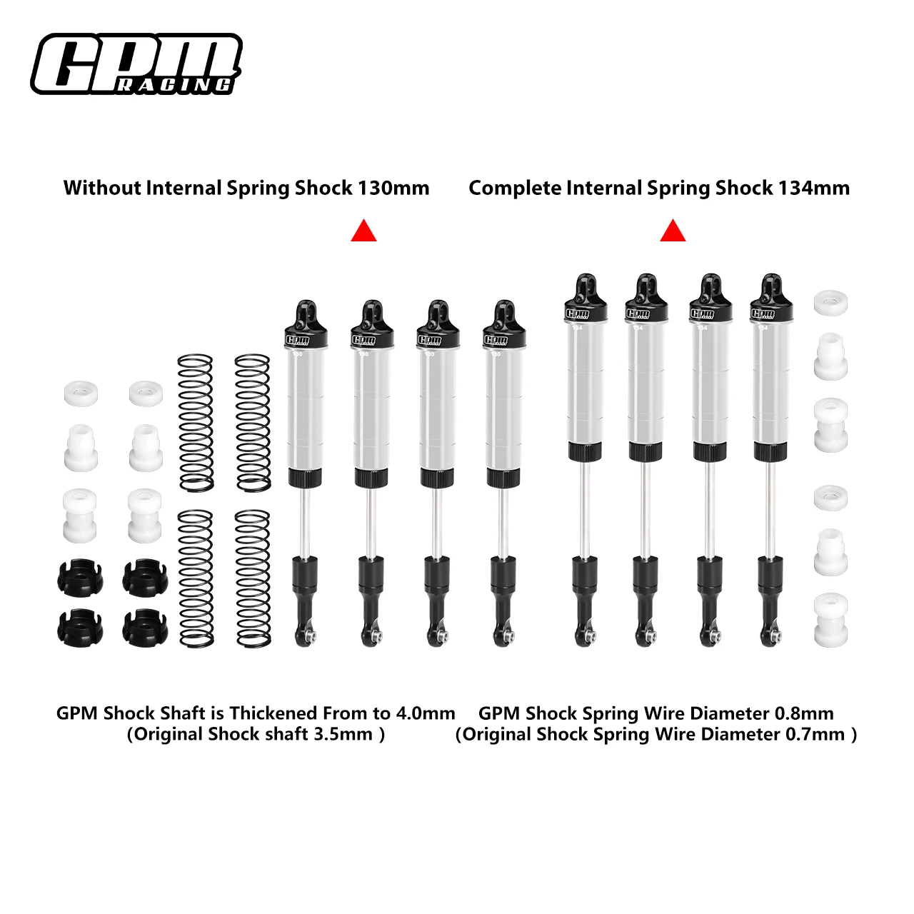 GPM LOSI 1/8 LMT 2.0 LOS04028 Сплав (передний и задний) Комплект внутреннего пружинного амортизатора 130 и 134 мм
GPM LOSI 1/8 LMT 2.0 LOS04028 Сплав (передний и задний) Комплект внутреннего пружинного амортизатора 130 и 134 мм