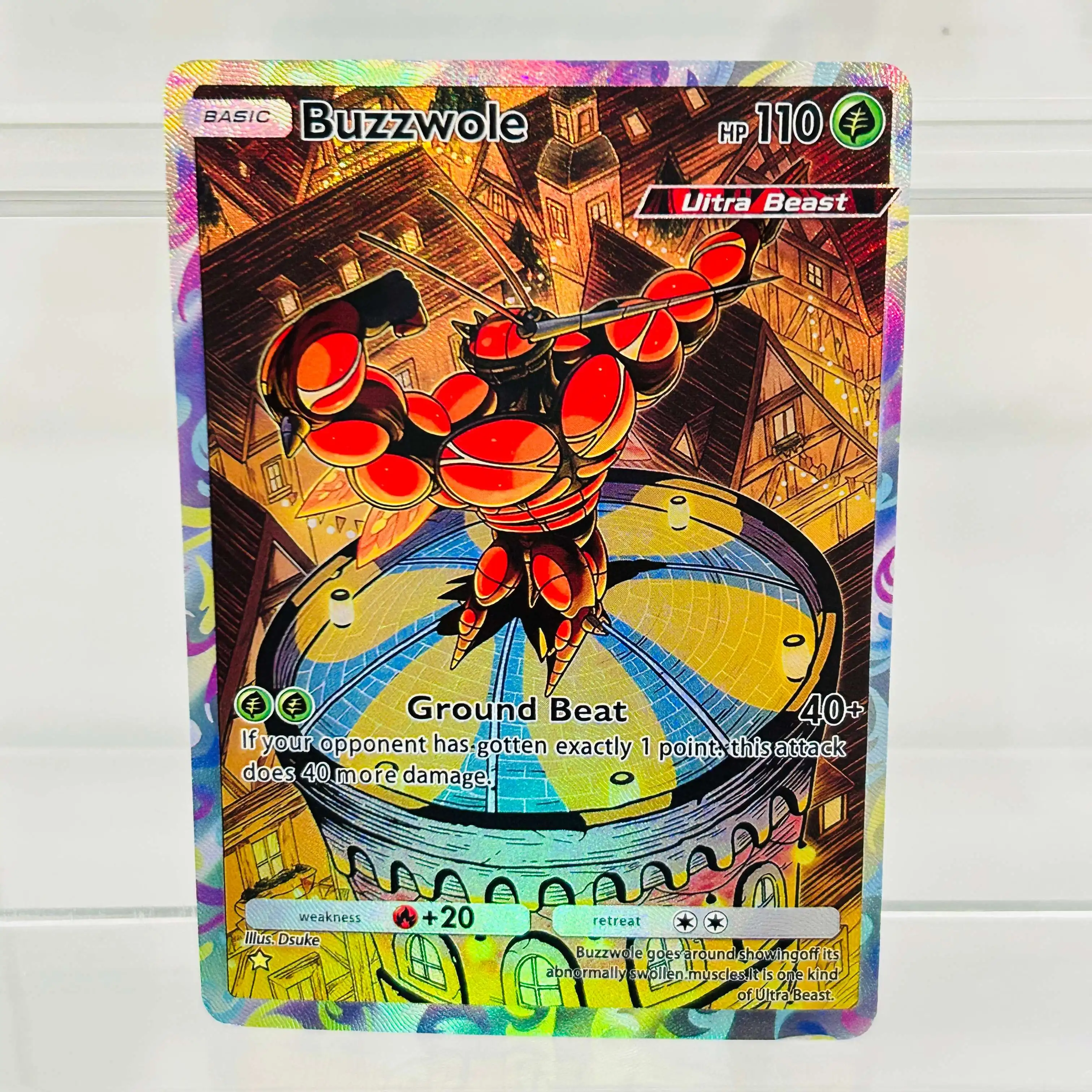 Pokemon Buzzwole English DIY Card with Holographic Texture, Perfect Condition Premium Anime Collection Card
Pokemon Buzzwole English DIY Card with Holographic Texture, Perfect Condition Premium Anime Collection Card