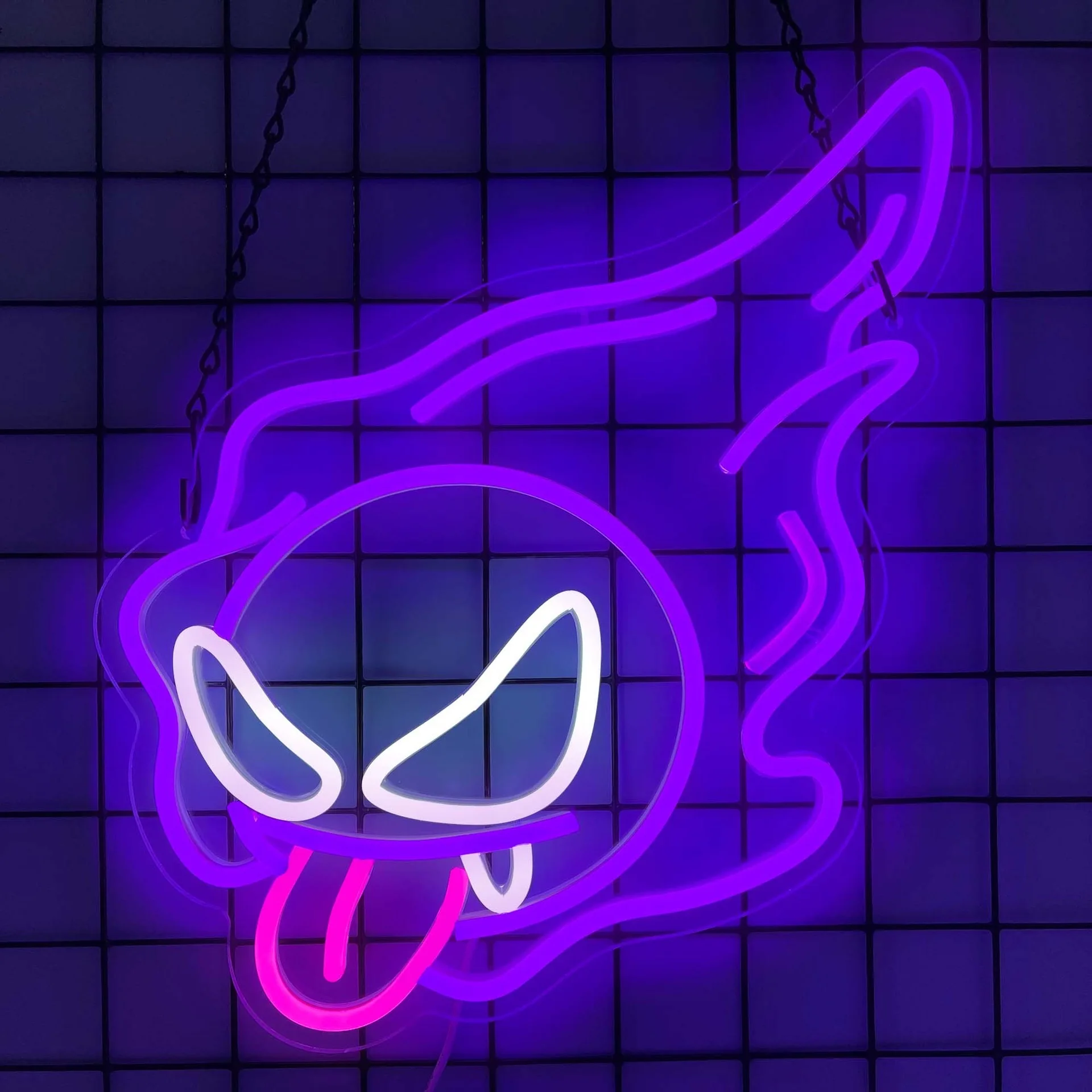 Custom Neon Sign LED Purple Neon Lights Wall Decor for Game Room Living Room Kids Boys Birthday Gift Ghost Neon Signs
Custom Neon Sign LED Purple Neon Lights Wall Decor for Game Room Living Room Kids Boys Birthday Gift Ghost Neon Signs