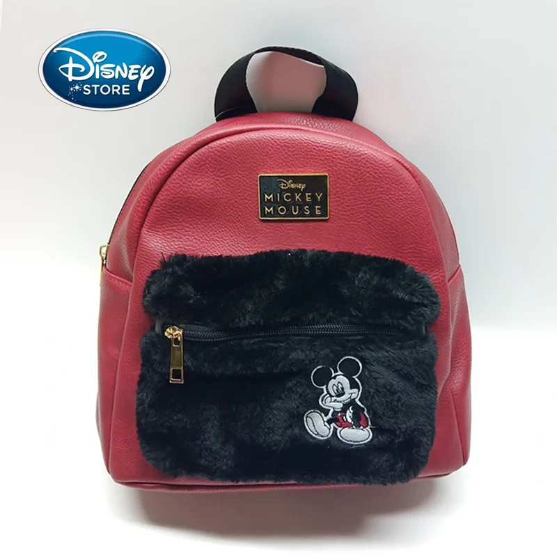 Женский мини-красный рюкзак из искусственной кожи с Микки Маусом Disney, милый мультяшный плюшевый модный брендовый рюкзак с вышивкой Микки для девочек
Женский мини-красный рюкзак из искусственной кожи с Микки Маусом Disney, милый мультяшный плюшевый модный брендовый рюкзак с вышивкой Микки для девочек 