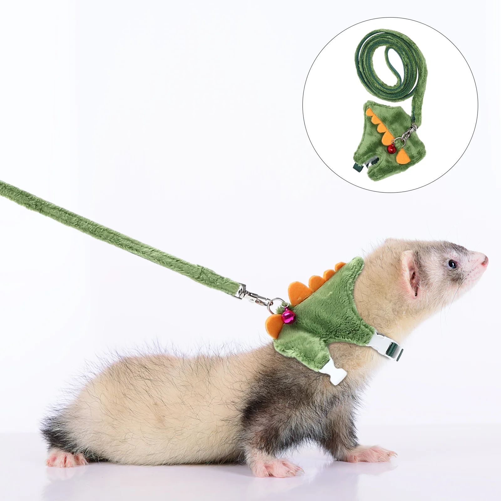 Portable Pet Traction Rope Ferret Leash Cartoon Dragon Small Pets Adjustable Wear resistant Decorative Walking Leash
Portable Pet Traction Rope Ferret Leash Cartoon Dragon Small Pets Adjustable Wear resistant Decorative Walking Leash