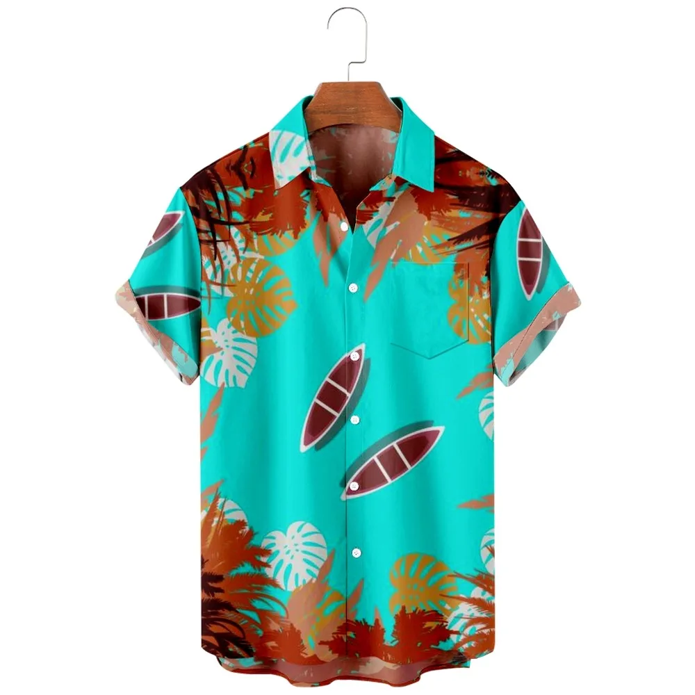 2022 new men's casual breathable short sleeved top fashion Lapel men's shirt Hawaii with a solitary boat on the beach
2022 new men's casual breathable short sleeved top fashion Lapel men's shirt Hawaii with a solitary boat on the beach