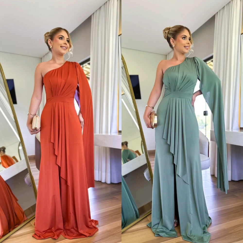 Customized Delicate Chiffon A-Line Evening Dress Sexy Front Slit Celebrity Gowns Graceful One Shoulder Special Occasio
Customized Delicate Chiffon A-Line Evening Dress Sexy Front Slit Celebrity Gowns Graceful One Shoulder Special Occasio