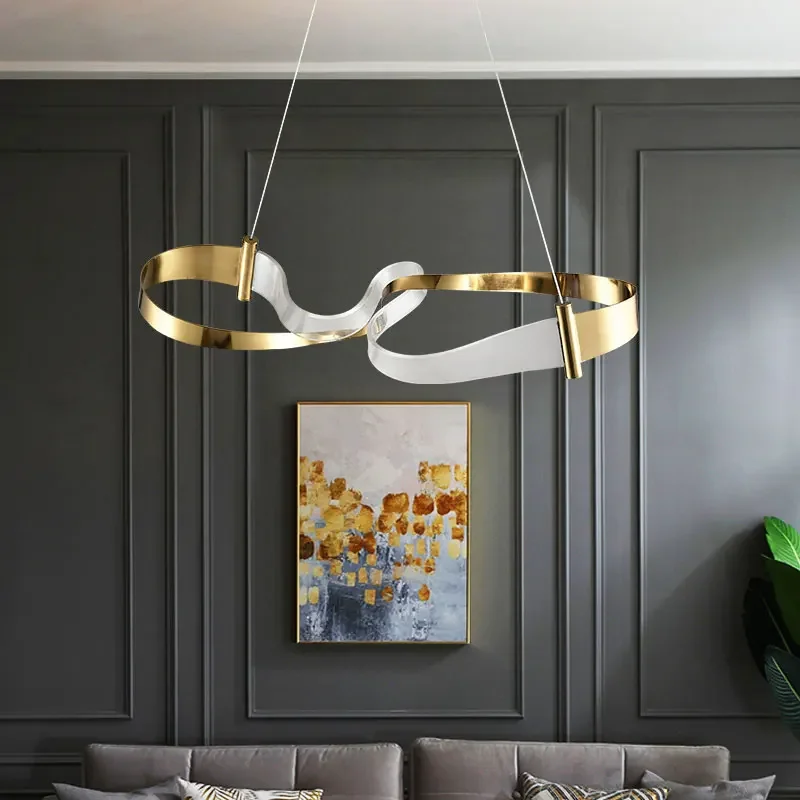 Modern Ribbon Led Chandelier Lighting Home Decor Living Dining Room Pendant Light Nordic Bedroom Lamparas Hanging Lamp Luminaria
Modern Ribbon Led Chandelier Lighting Home Decor Living Dining Room Pendant Light Nordic Bedroom Lamparas Hanging Lamp Luminaria