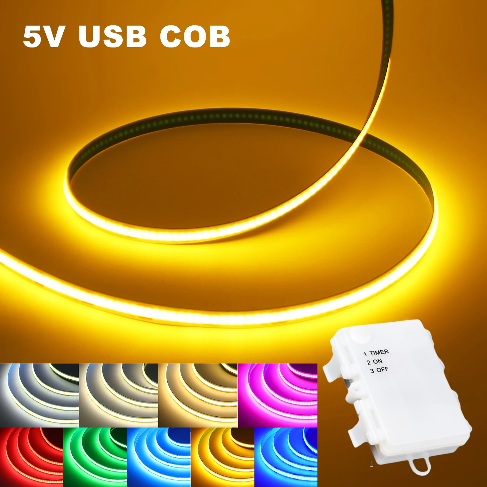 5V 8MM COB LED Strip Light with 3AA Battery Box 320LEDs High Density Flexible RA90 3000K 4000K 6000K Adhesive Tape Rope Lamp
5V 8MM COB LED Strip Light with 3AA Battery Box 320LEDs High Density Flexible RA90 3000K 4000K 6000K Adhesive Tape Rope Lamp