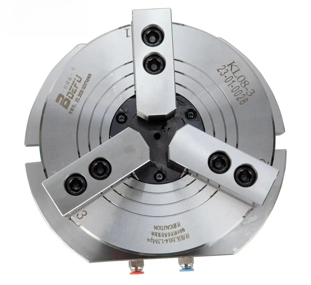 Vertical 3 Jaws Precision Pneumatic Chuck for Cnc Lathe
Vertical 3 Jaws Precision Pneumatic Chuck for Cnc Lathe