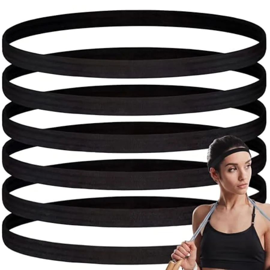 12 Pieces Black Thin Elastic Sports Headbands for Women Skinny Athletic Hair Bands Yoga Head Band Sweatband for Exercise Yoga W
12 Pieces Black Thin Elastic Sports Headbands for Women Skinny Athletic Hair Bands Yoga Head Band Sweatband for Exercise Yoga W
