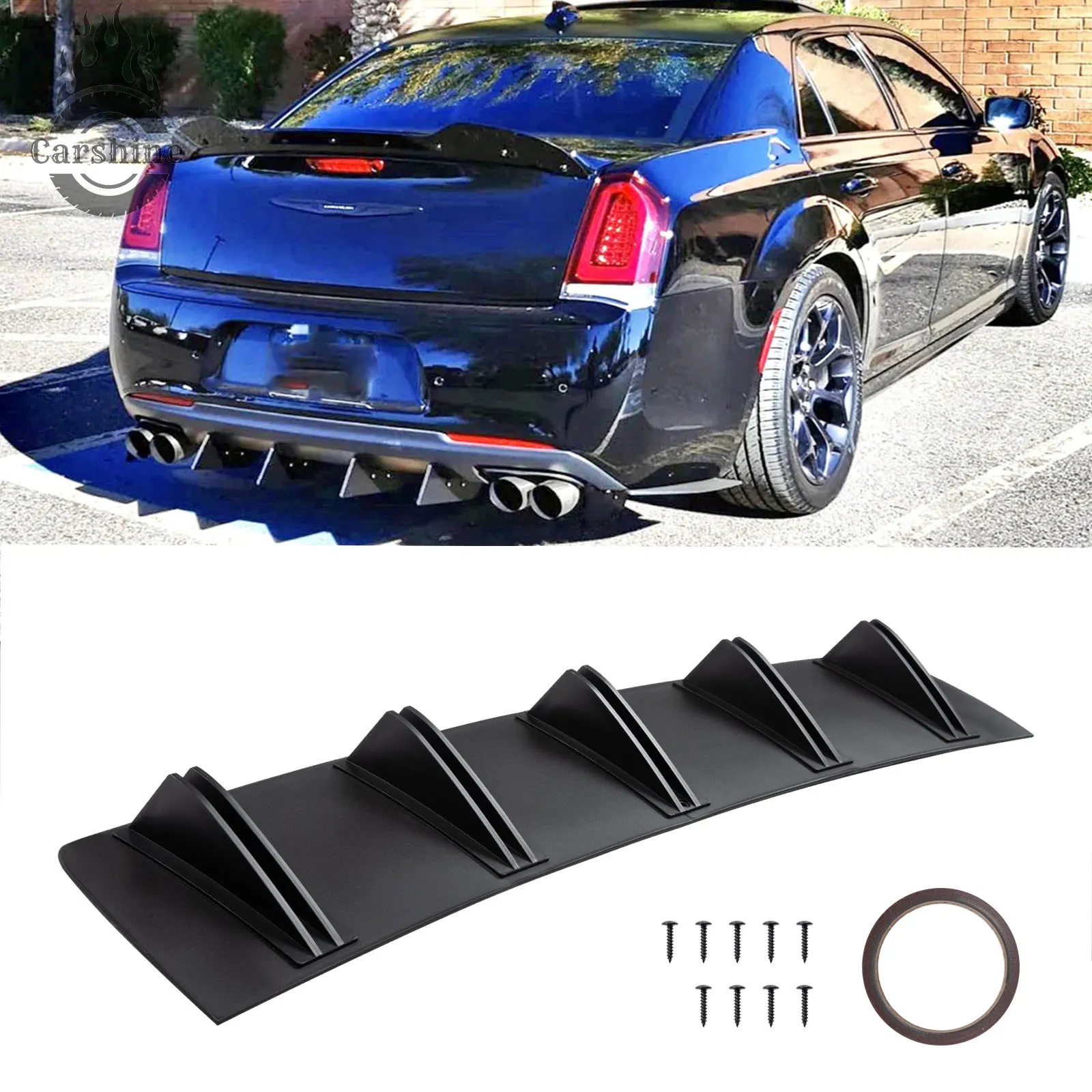 Задний бампер автомобиля, нижний диффузор, спойлер с плавником акулы, матовый черный для E46 E90 E92
Задний бампер автомобиля, нижний диффузор, спойлер с плавником акулы, матовый черный для E46 E90 E92