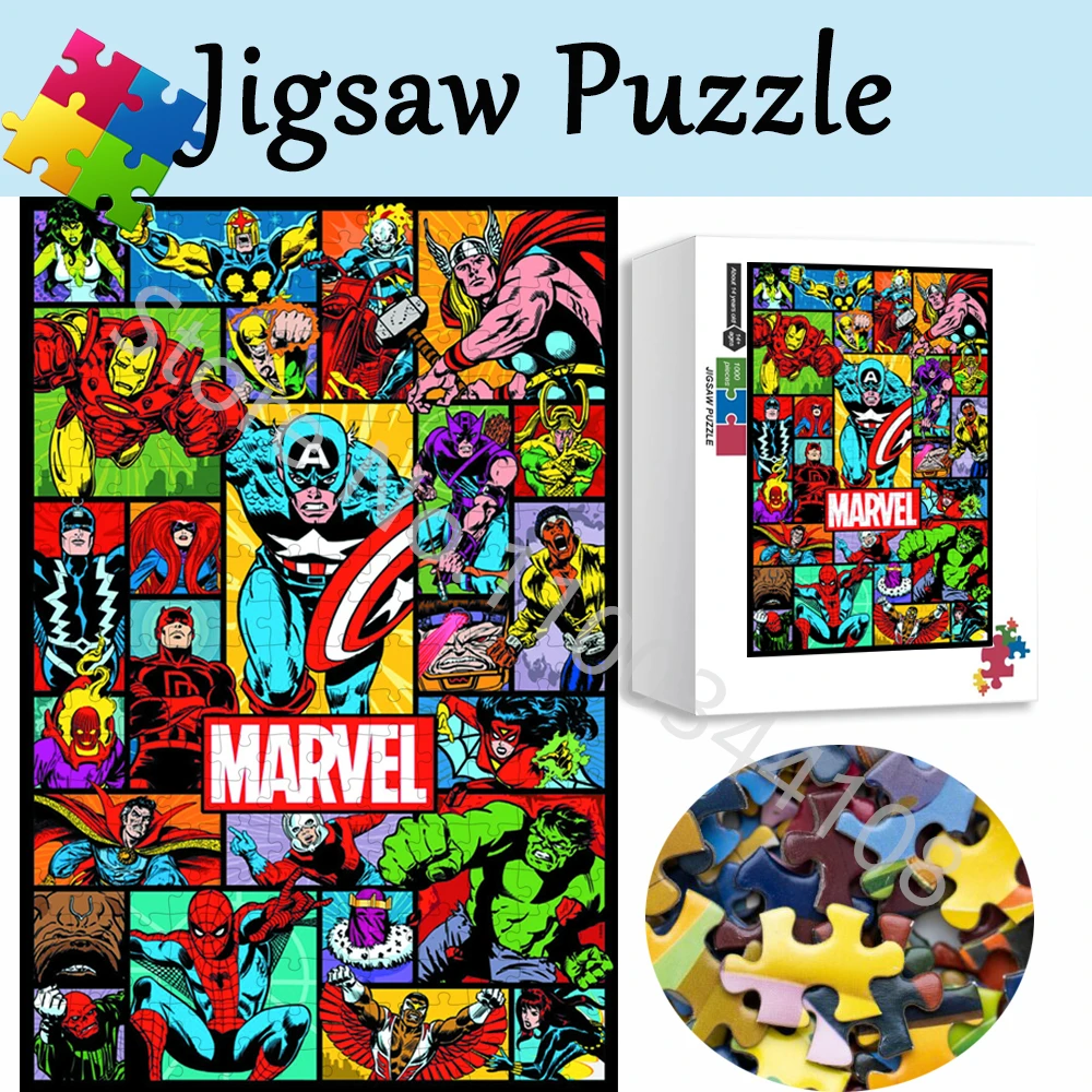 Пазлы-Мстители Marvel, 1000 шт., Супергерой, Капитан Америка, Халк, Человек-паук, деревянные головоломки для искусственных игрушек
Пазлы-Мстители Marvel, 1000 шт., Супергерой, Капитан Америка, Халк, Человек-паук, деревянные головоломки для искусственных игрушек