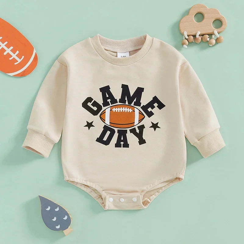 Infant Baby Girls Boys Autumn Clothes Sweatshirt Romper Long Sleeve Football Letter Print Playsuit Jumpsuit Baby Clothing
Infant Baby Girls Boys Autumn Clothes Sweatshirt Romper Long Sleeve Football Letter Print Playsuit Jumpsuit Baby Clothing