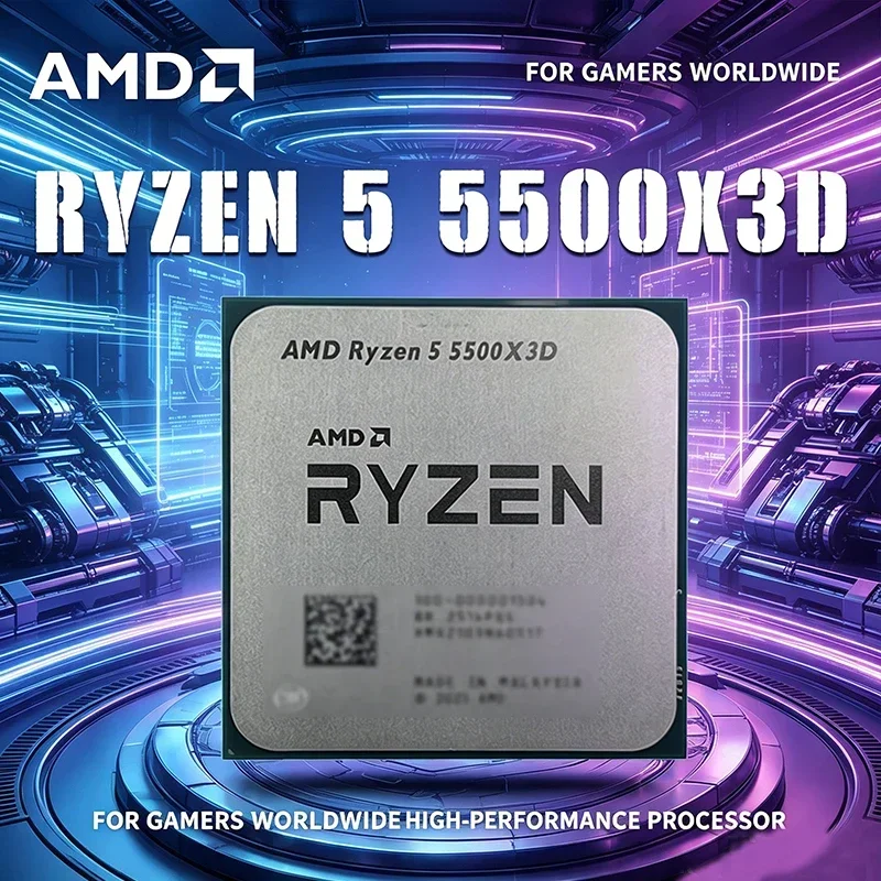 AMD Ryzen 5 5500X3D 3GHz 6-Core 12-Thread Socket AM4 NEW Gaming Processor DDR4 L3=96M 105W 7NM R5 5500X3D but Without Fan
AMD Ryzen 5 5500X3D 3GHz 6-Core 12-Thread Socket AM4 NEW Gaming Processor DDR4 L3=96M 105W 7NM R5 5500X3D but Without Fan