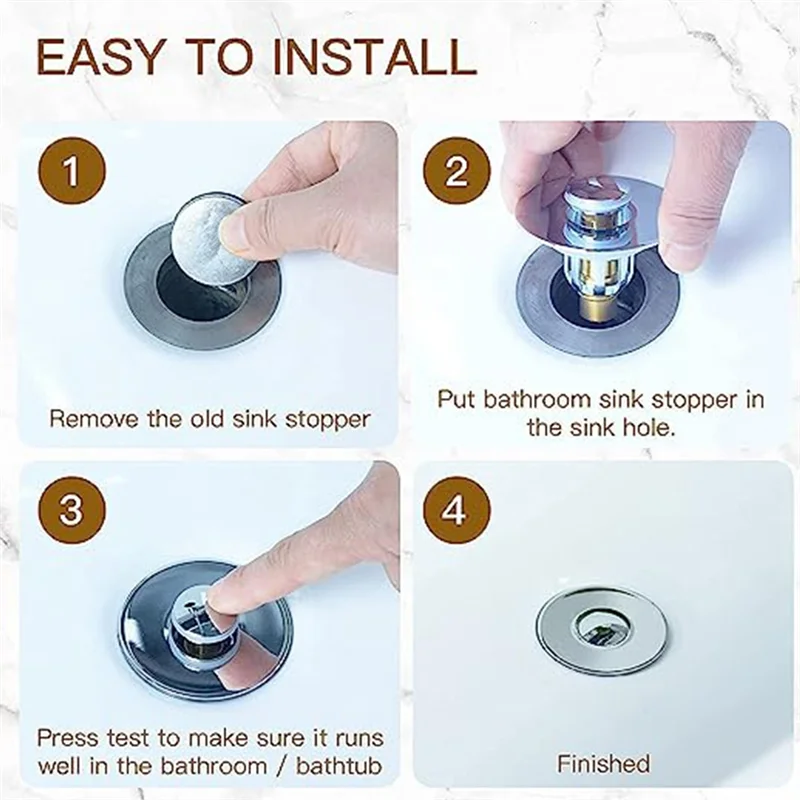 Exquisite-Bathroom Sink Drain Plug, -Up Tub Sink Strainer With Anti-Clog Basket, Hair Catcher For 1.02-1.96 Inch Holes
Exquisite-Bathroom Sink Drain Plug, -Up Tub Sink Strainer With Anti-Clog Basket, Hair Catcher For 1.02-1.96 Inch Holes