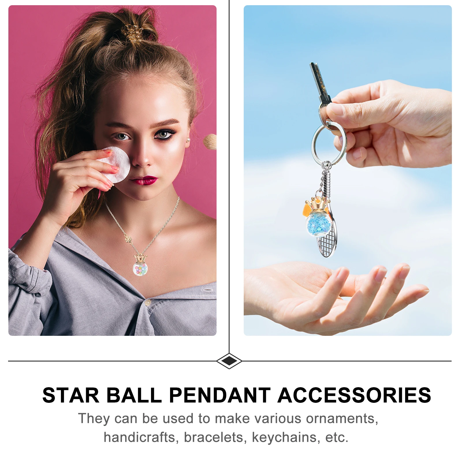 30 Pcs Stained Glass Ball Pendant Party Decorations Glitter Star Necklace DIY Pendants Crown Charms
30 Pcs Stained Glass Ball Pendant Party Decorations Glitter Star Necklace DIY Pendants Crown Charms